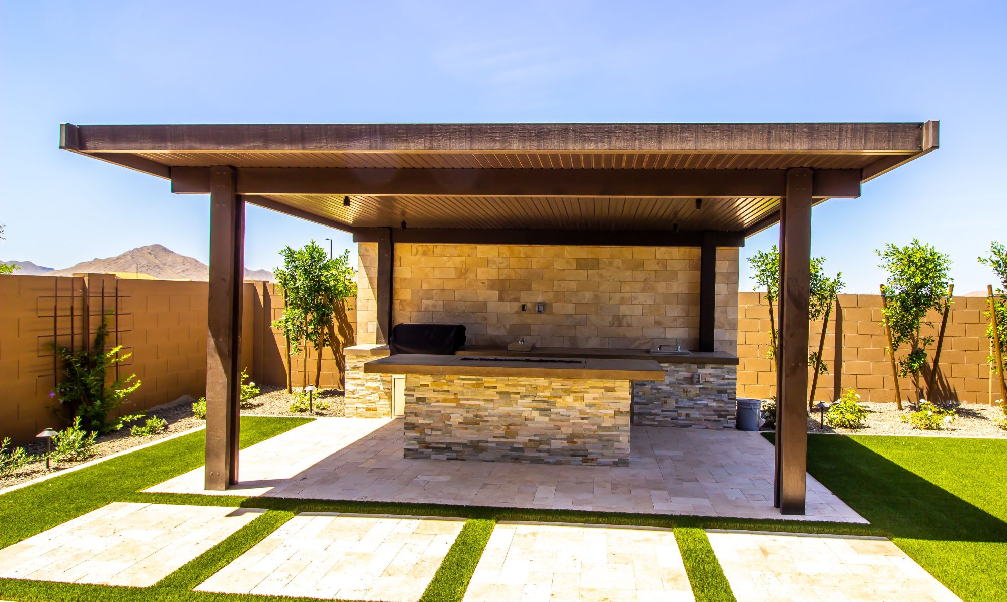 Outdoor Bbq Island Installation In Scottsdale Arizona